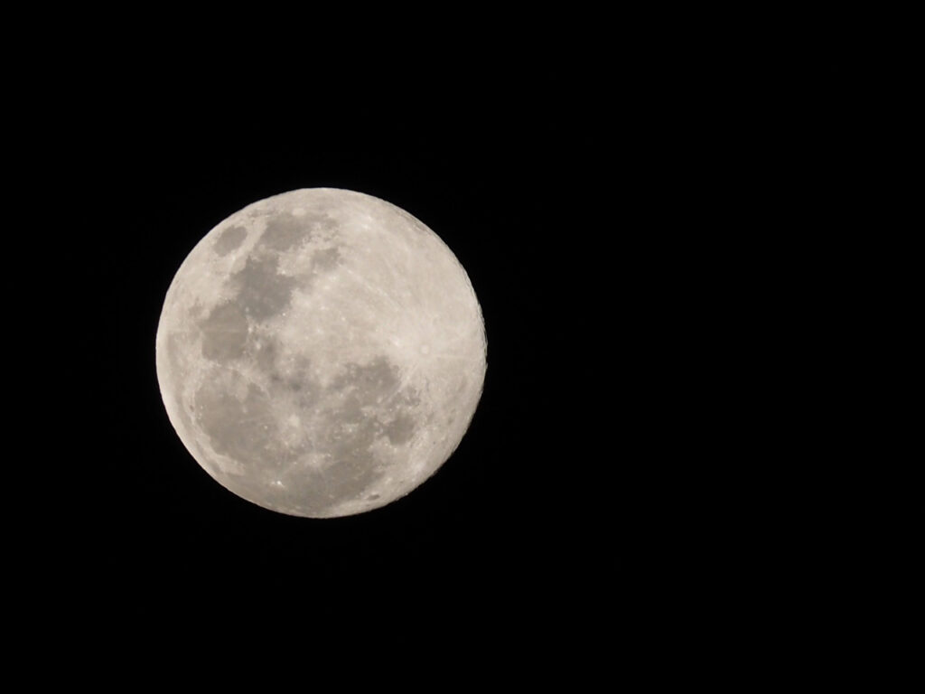 Full Moon against a black sky